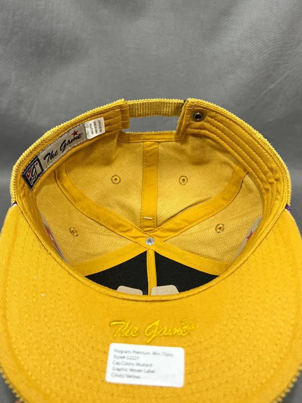 East Carolina Pirates ECU The Game NCAA Strapback Hat Rope Mustard Corduroy Mens - Picture 12 of 14